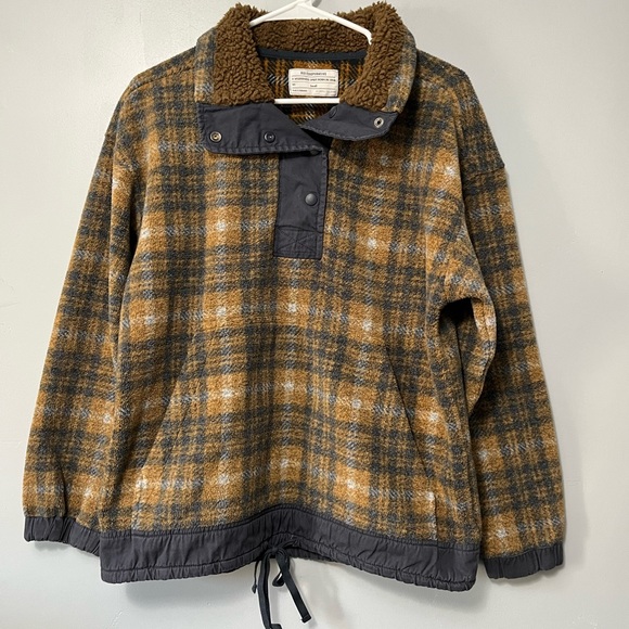 REI Sweaters Rei Cooperative Plaid Fleece Pullover Sweater Poshmark